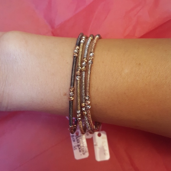 NWT 4pcs. Sterling Silver 925 Cuff Bangles in 4T - Picture 3 of 7